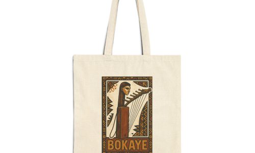 Bokaye Art Cotton Canvas Tote Bag – Eco-Friendly Carryall for Everyday Use