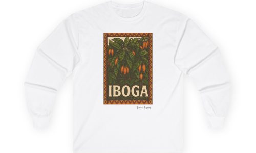 IBOGA Unisex Long Sleeve Tee – Vibrant Botanical Design